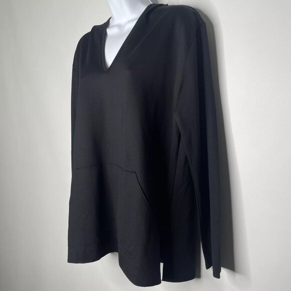 Isle by Melis Kozan Black Diamond Hoodie Hooded Tunic Sweatshirt - Picture 7 of 8